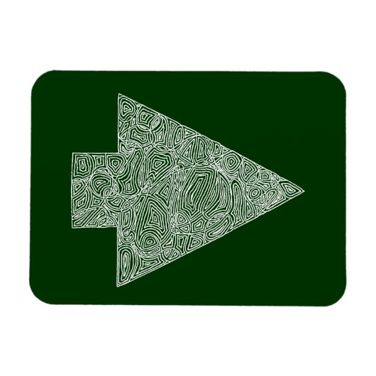 Moderne kerstboom magneet (Horizontaal)