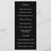 Moderne kerstboom, menu Kerstfeest (Achterkant)