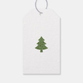 Moderne kerstboom met kalligrafie cadeaulabel (Achterkant)