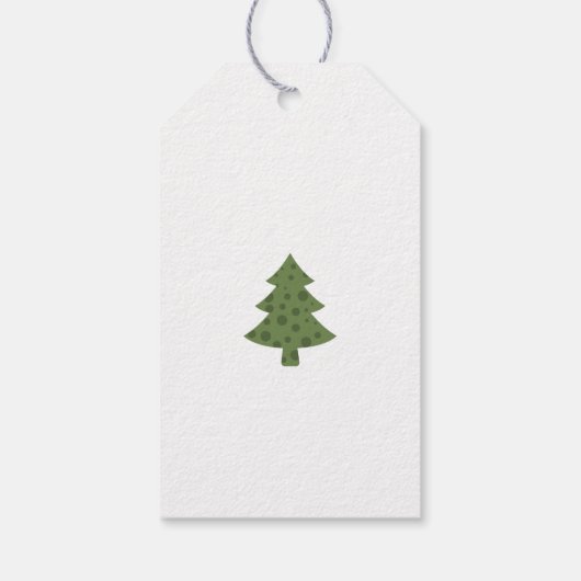 Moderne kerstboom met kalligrafie cadeaulabel (Achterkant)