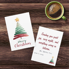 Moderne Kerstboom met Kwaststreek Kerst Vakantie G Feestdagenkaart
