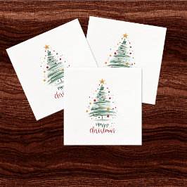 Moderne Kerstboom met Kwaststreek Servet