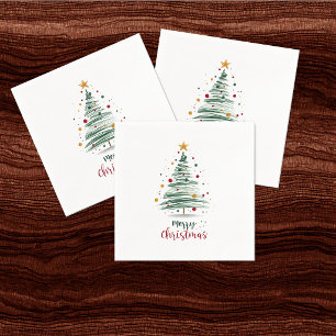 Moderne Kerstboom met Kwaststreek Servet