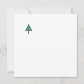 Moderne kerstboom met licht kaart (Achterkant)