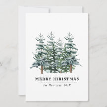 Moderne Kerstboom met Watercolor Niet-foto