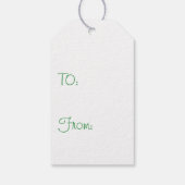 Moderne kerstboom met Waterverf Cadeaulabel (Achterkant)