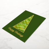 Moderne kerstboom met Waterverf Folie Feestdagenkaart (Gedraaid)