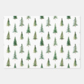 Moderne kerstboom met Waterverf Inpakpapier Vel (Voorkant 3)