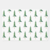 Moderne kerstboom met Waterverf Inpakpapier Vel (Voorkant)