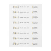 Moderne kerstboom met zwarte en gouden liefde (Vel)