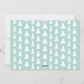 Moderne kerstboom Mint Green met aangepaste foto Feestdagenkaart (Achterkant)