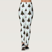 Moderne Kerstboom Naadloos Patroon Leggings (Achterkant)