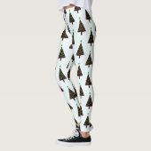Moderne Kerstboom Naadloos Patroon Leggings (Links)