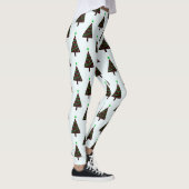 Moderne Kerstboom Naadloos Patroon Leggings (Rechts)