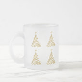 Moderne Kerstboom Nep Goud Folie Matglas Koffiemok (Links)