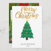 Moderne kerstboom niet-foto vakantie Kaart (Voorkant / Achterkant)
