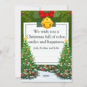 Moderne kerstboom niet-foto vakantie Kaart (Achterkant)