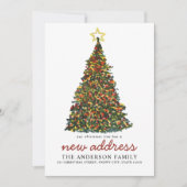Moderne kerstboom - Nieuwe adresfeestdag Aankondiging (Voorkant)