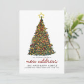 Moderne kerstboom - Nieuwe adresfeestdag Aankondiging (Staand voorkant)