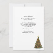 Moderne kerstboom - Nieuwe adresfeestdag Aankondiging (Achterkant)