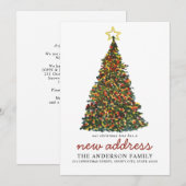 Moderne kerstboom - Nieuwe adresfeestdag Aankondiging (Voorkant / Achterkant)