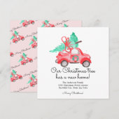 Moderne kerstboom Nieuwe Home Car Script Verhuizen Aankondiging (Voorkant / Achterkant)