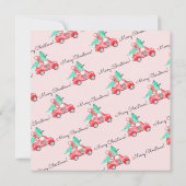 Moderne kerstboom Nieuwe Home Car Script Verhuizen Aankondiging (Achterkant)