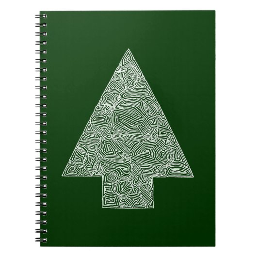 Moderne kerstboom notitieboek (Voorkant)