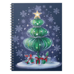 Moderne kerstboom notitieboek