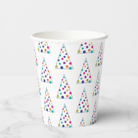 Moderne kerstboom papieren bekers (Achterkant)