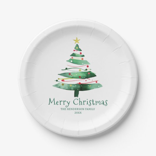 MODERNE KERSTBOOM PAPIEREN BORDJE (Voorkant)