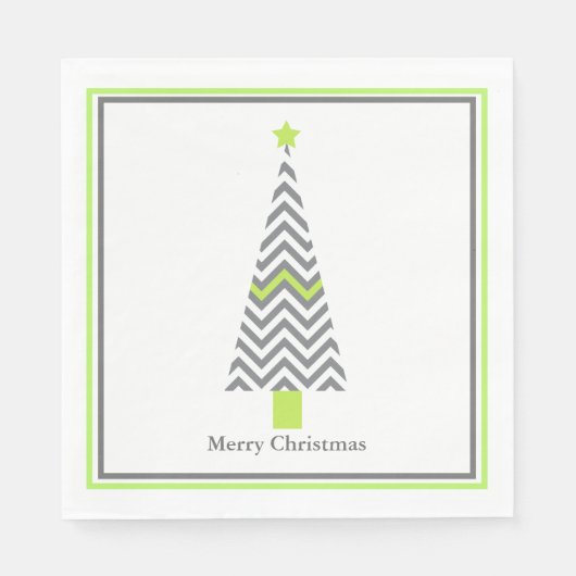 Moderne Kerstboom Papieren Servet (Voorkant)
