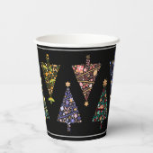 Moderne Kerstboom Party Cups - set 1 Papieren Bekers (Achterkant)