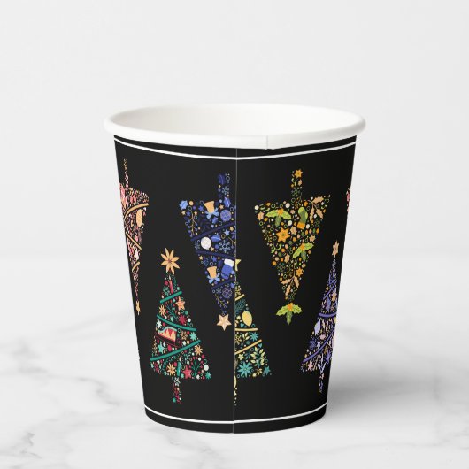 Moderne Kerstboom Party Cups - set 1 Papieren Bekers (Rechts)