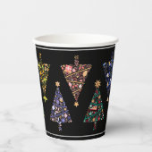 Moderne Kerstboom Party Cups - set 1 Papieren Bekers (Voorkant)
