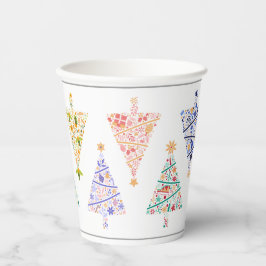 Moderne Kerstboom Party Cups - set 2 Papieren Bekers