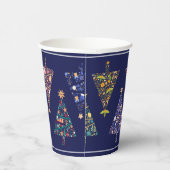 Moderne Kerstboom Party Cups - set 3 Papieren Bekers (Rechts)