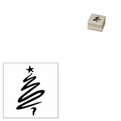Moderne kerstboom patroon kunststempel rubberstempel (Gestempeld)