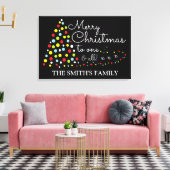Moderne kerstboom, persoonlijke familienaam CA Canvas Afdruk (Insitu (Woonkamer))