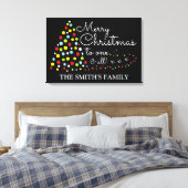 Moderne kerstboom, persoonlijke familienaam CA Canvas Afdruk (Insitu (Slaapkamer))