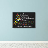 Moderne kerstboom, persoonlijke familienaam CA Canvas Afdruk (Insitu (Houten vloer))