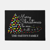 Moderne kerstboom, persoonlijke familienaam doet d deurmat (Voorkant)