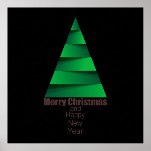 Moderne kerstboom poster (Voorkant)