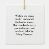 Moderne Kerstboom Reliëf Bos  Keramisch Ornament (Achterkant)