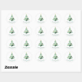 MODERNE KERSTBOOM RONDE STICKER (Vel)