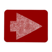 Moderne kerstboom - rood magneet (Horizontaal)