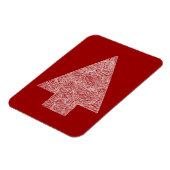 Moderne kerstboom - rood magneet (Linkerzijde)