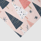 Moderne Kerstboom roze, zwart wit  Tissuepapier (Detail)
