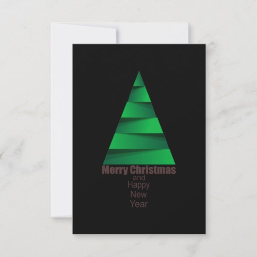 Moderne kerstboom RSVP kaartje (Voorkant)