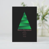 Moderne kerstboom RSVP kaartje (Staand voorkant)